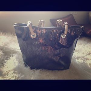 Metallic Michael Kors Tote Purse